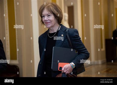 Sen Tina Smith D Minn Walks To A Meeting At The Us Capitol Jan