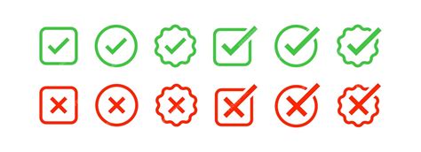Premium Vector Check Mark Icon Wrong Symbol Correct In Checkbox Signs