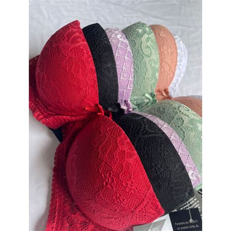 Kit Sutia Renda Al A Regulagem Luxo Sensual Lingerie Feminina Shopee Brasil