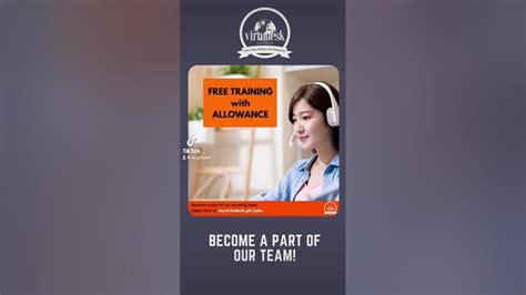 Free Training With Allowance Virtual Assistant Jobs Vajobsphilippines Shorts Youtube