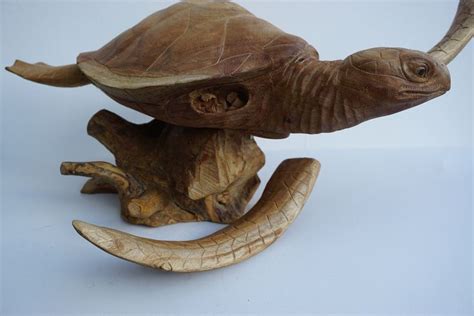 Sea Turtle Wooden Carving Sea Life Turtle Animal Sea Turtle Etsy