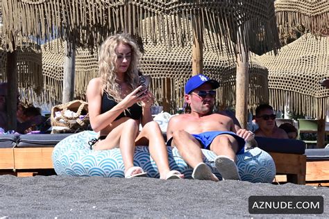 Katie Mcglynn Black Bikini In Santorini Greece AZNude