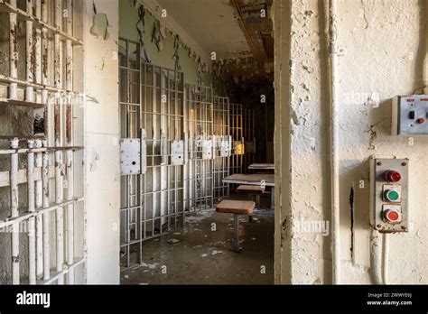 Prison Cells In A Small Prison Cell Block Stock Photo Alamy