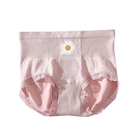 BE lingerie femme Sexy Girly Little Daisy Culotte Sans Couture Sous Vêtements Rose Rose