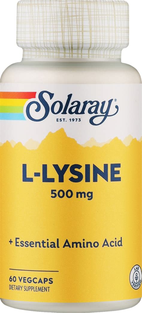 Аминокислота "L-лизин", 500 mg - Solaray L-Lysine Free Form: купить по ...