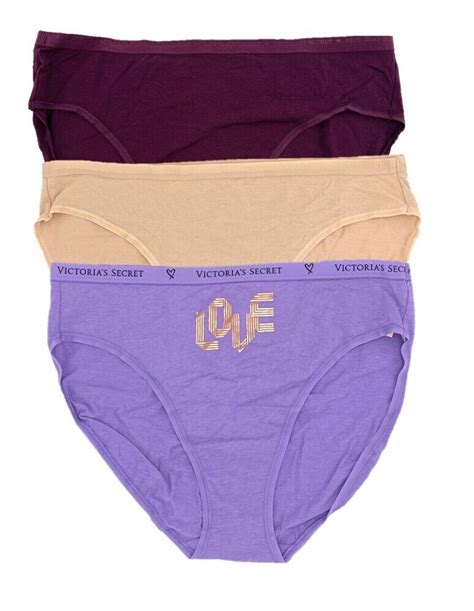 Victoria S Secret High Leg Brief Cotton Panty Set Of Bundle Lot S M