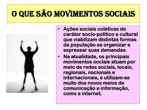 O Que É Movimento Social - PPT - O QUE SÃO MOVIMENTOS SOCIAIS PowerPoint Presentation, free ...