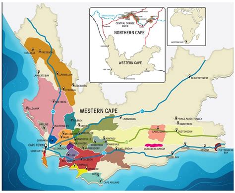 Revista Eno Estilo Mapa Do Vinho Frica Do Sul Legenda