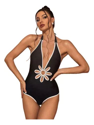 Trajes De Baño De Una Pieza Bikini Negro Sexy Bañador Mujer Meses sin interés