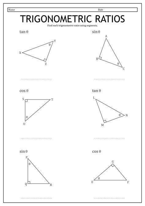 15 Trigonometry Sin Cos Tan Worksheets Free Pdf At