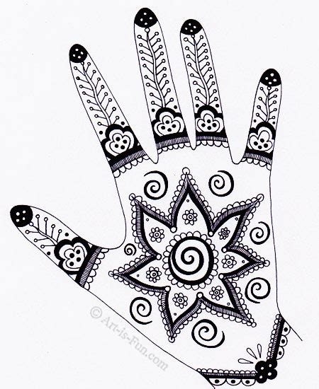 Henna Hand Designs Art Lesson: Make a Unique Self-Portrait — Art is Fun