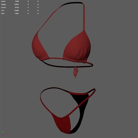 Red Bikini Swimsuit 3D Model TurboSquid 1735078
