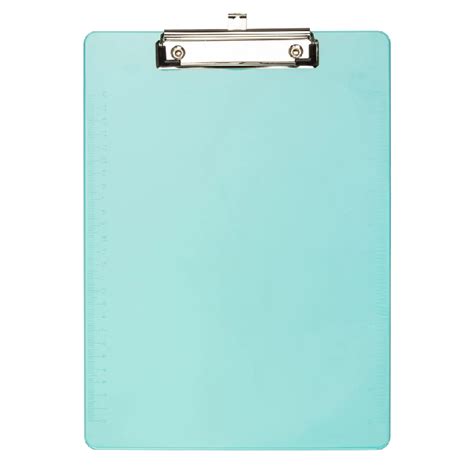 Папка-планшет с зажимом Attache A4 пластиковая прозрачная синяя HN ...