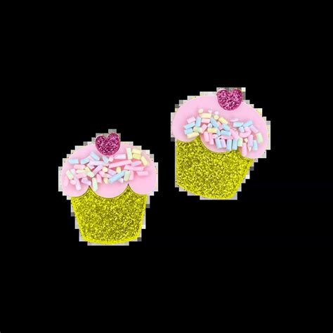 Aplique Cupcake Glitter Granulado X Cm Acr Lico