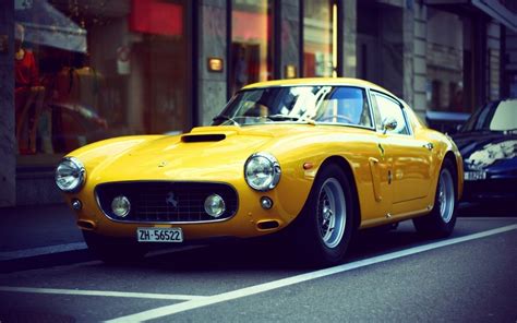 classic yellow car wallpaper