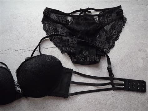 Lace Black Lingerie Set Stock Image Image Of Fabric