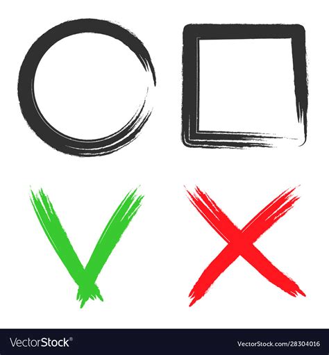 check mark tick icon shape brush box royalty  vector