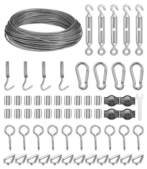 LINKA STALOWA ZESTAW 2MM 30M NIERDZEWNA 61W1 7x7 LINKA STALOWA