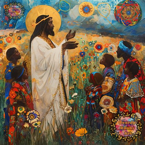 Black Jesus Canvas Art Brown Skin Jesus Wall Art Christian Wall Art
