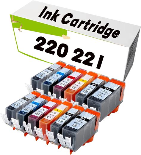 Amazon.com: for Canon 220 221 Compatible Ink Cartridge Replacement Use ...