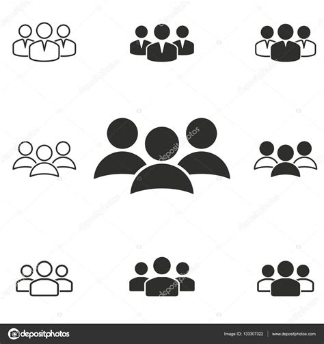 People Icon Set Stock Vector By Lovemask