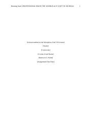 Professionalism In The Workplace Unit Vii Journal Doc