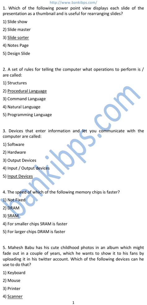 Computers Knowledge
