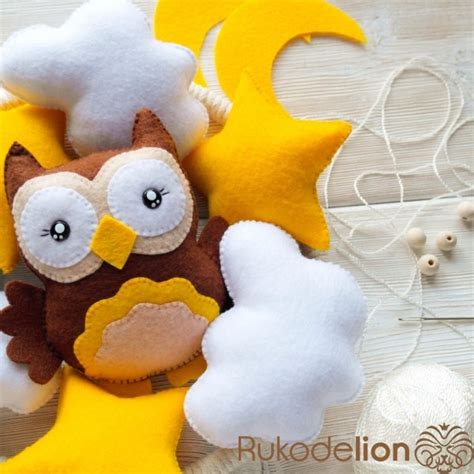 Шьем детский мобиль из фетра +схемы