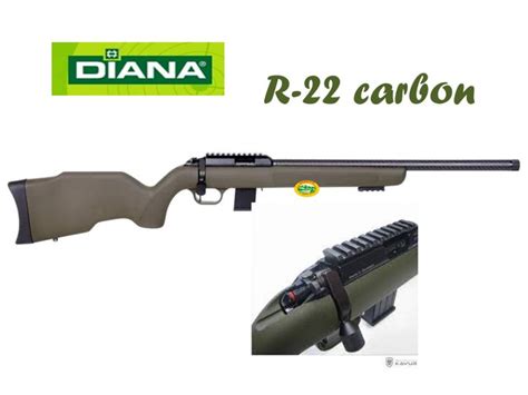 DIANA R22 CARBON Cal 22 Lr ARMI LUNGHE CACCIA TIRO CARABINE CAL