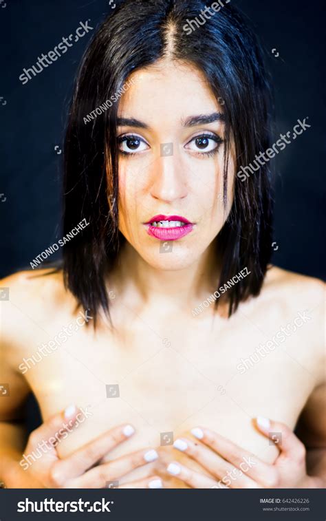 Beautiful Naked Woman Covering Her Breasts Stock Photo Shutterstock
