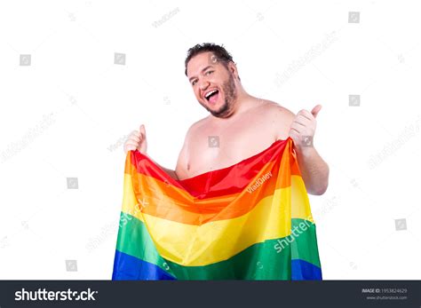Funny Fat Man Gay Man Rainbow Stock Photo Edit Now 1953824629