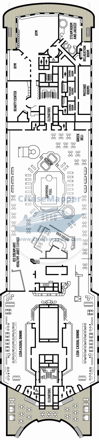 Celestyal Journey deck 11 plan | CruiseMapper