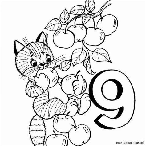 Раскраски 9 распечатать