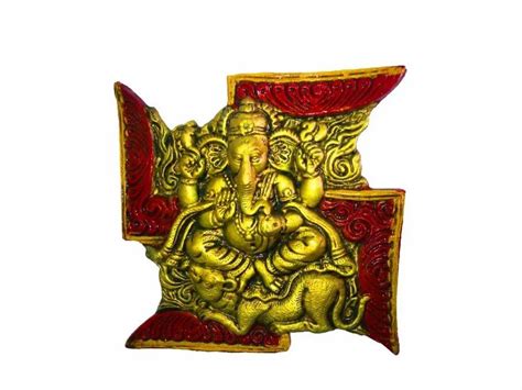 Multicolor Kanyha Shoppers Swastika Ganesha Wall Hanging At Rs