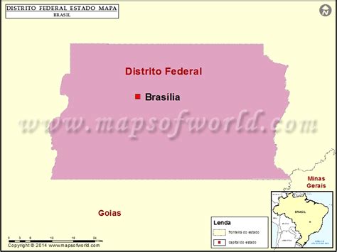 Distrito Federal É Considerado Um Estado - Distrito Federal Mapa | Distrito Federal Estado Mapa, Brasil