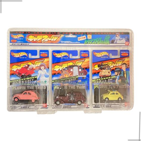 Hot Wheels Bandai Chara Wheel Lupin Kit C 3 Carrinhos Shopee Brasil