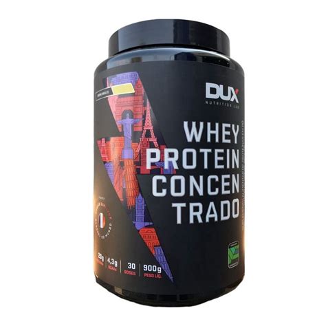 Whey Protein Concentrado 900g Sabor Crème Brûlée Dux Nutrition No