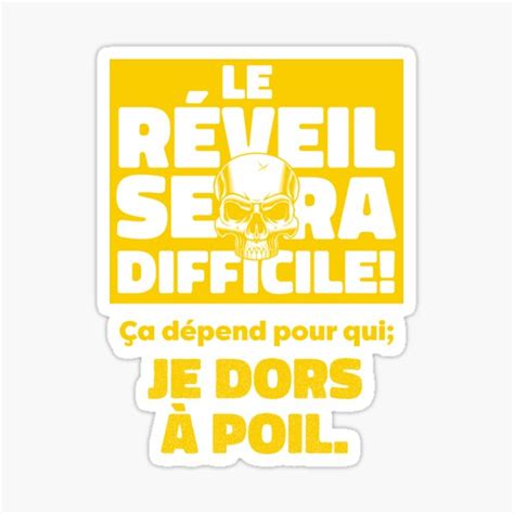 The Awakening Will Be Difficult It Depends For Whom I Sleep Naked Sticker For Sale By