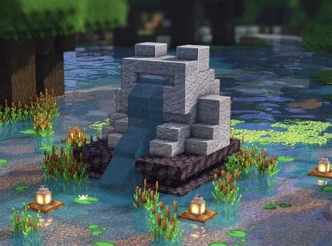 Minecraft Frog Fountain 🐸🌱🍄 Minecraft Farm Minecraft Designs
