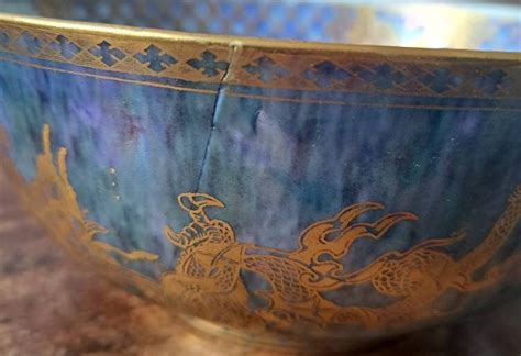 Stunning Large Rare Wedgwood Green Lustreware Dragons Z4831 Etsy