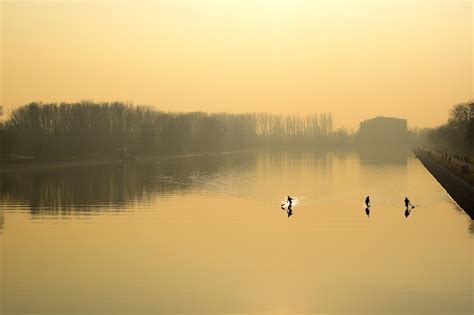 Canoa Pirag Ismo Atardecer Canal Foto Gratis En Pixabay Pixabay