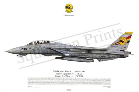 F 14d Super Tomcat Print Squadron Prints