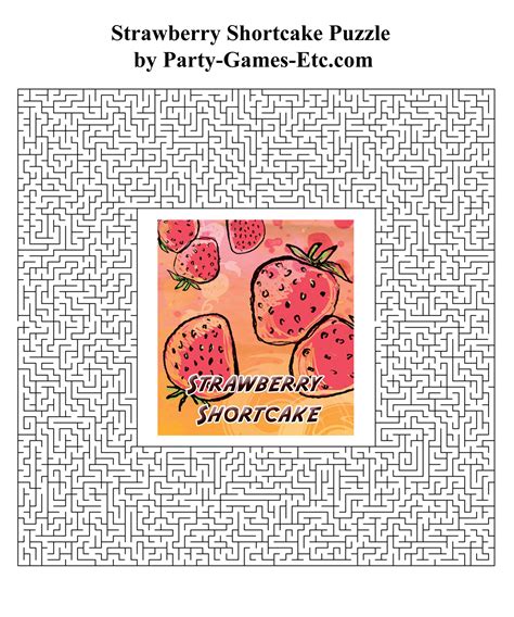 Strawberry Shortcake Party Games, Free Printable Games and Activities ...