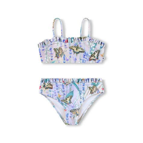 Molo Girls Purple Butterfly Naila Bikini Pumpkin And Bean