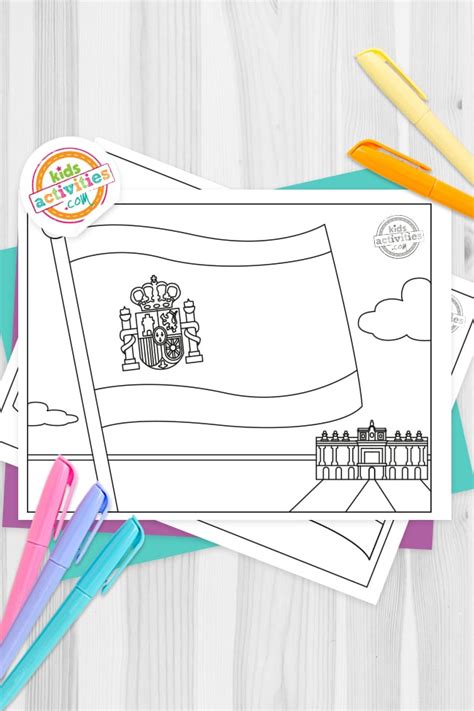 Printable Spain Flag Coloring Page Printable Free Templates