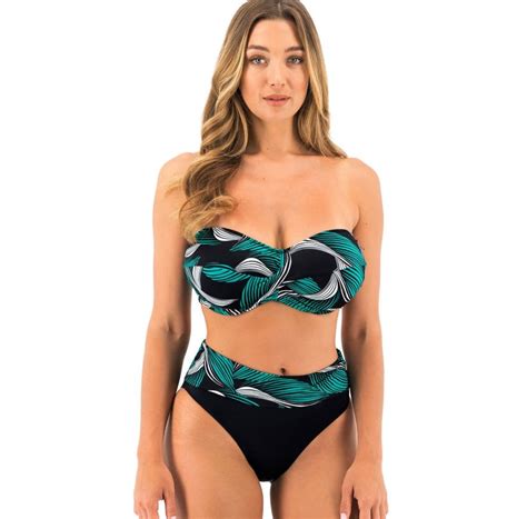 Fantasie Swim Saint Lucia Twist Bandeau Bikini Top Storm In A D Cup Aus