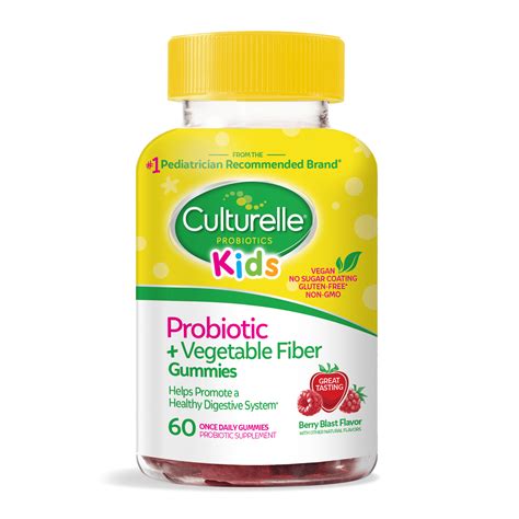 Culturelle Kids Probiotic + Fiber Gummies 60ct - Walmart.com