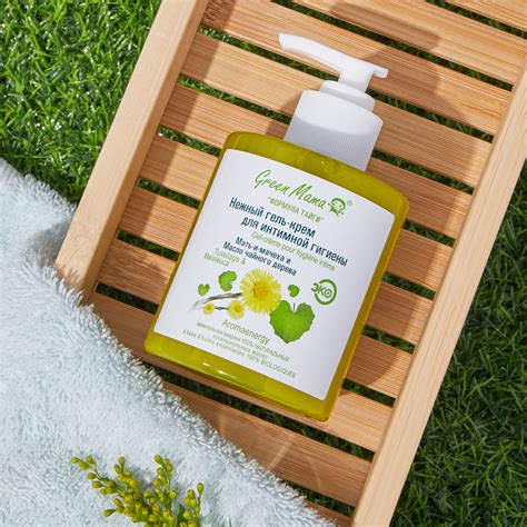 Крем гель для интимной гигиены Green Mama мать-и-мачеха и масло чайного ...