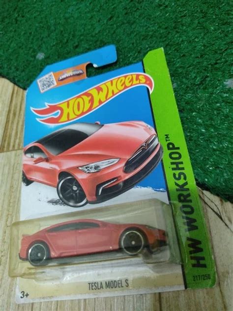 Hot Wheels Tesla Model S Red Hw Workshop Birthday Gift Rare Collectable Model Picclick Uk