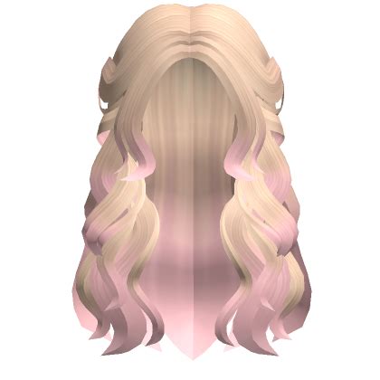 Lush Preppy Aesthetic Wavy Hair In Blonde To Pink Roblox